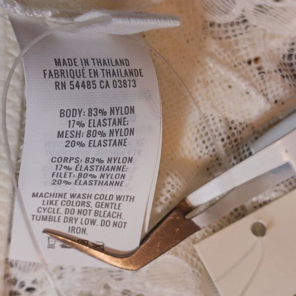 NEW Aerie Paisley Lace Longline‎ Bralette Ivory Size M - Picture 10 of 12